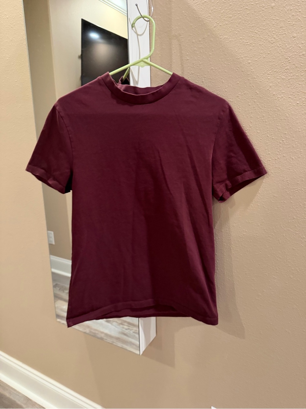 ASOS Short-Sleeve Crewneck T-Shirt in Burgundy